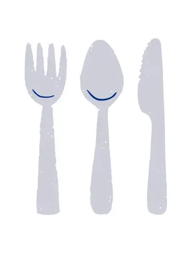 Illustration of Plastic Cultery
