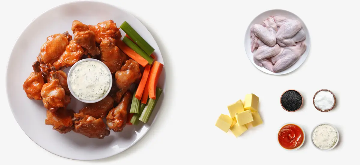 Buffalo Chicken Wings and ingredients image