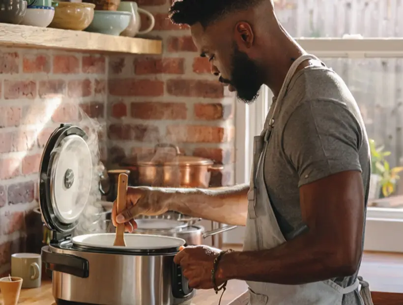 slow-cooker in kitchen