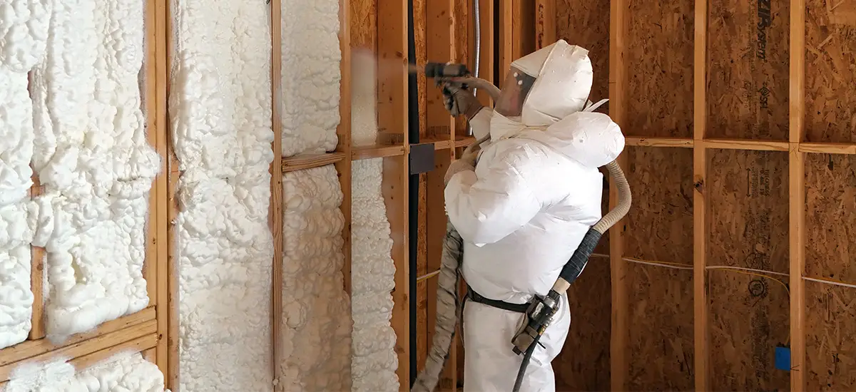 Spray foam insulation